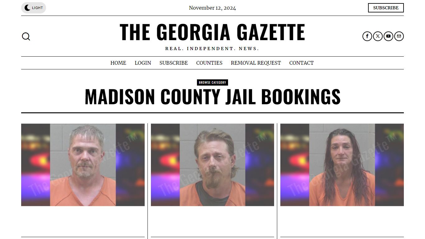 Madison County Jail Bookings – The Georgia Gazette