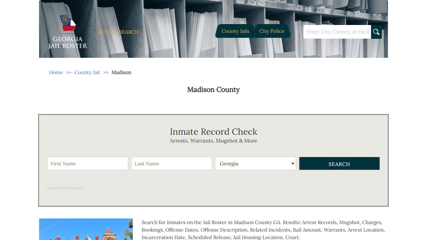 Madison County - Georgia Jail Inmate Search